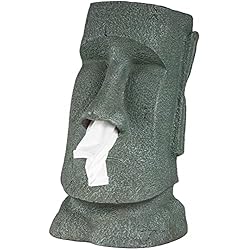 Dispensador De Papel Tissue Rotary Hero Moai Dispensador de Pañuelos Caja de pañuelos faciales - Para cocina baño dormitorio - Rectangular - 18x19x31.5 cm