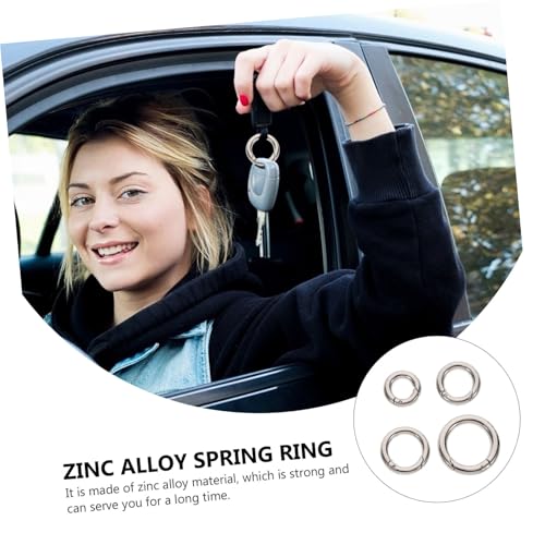 Anillos con resorte Hohopeti de alta durabilidad para colgar llaves y accesorios 7