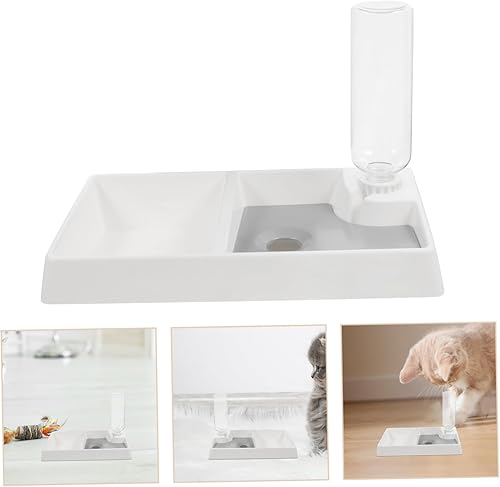 Miniatura 7 de Dispensador de agua de doble tazón para gatos y perros, alimentador automático para mascotas, botella de hidratación