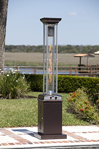 Fire Sense 62224 Square Flame Patio Heater 46,000 BTU Outdoor Propane Heater with Wheels For Residential - Hammered Bronze Finish - Thumbnail 4
