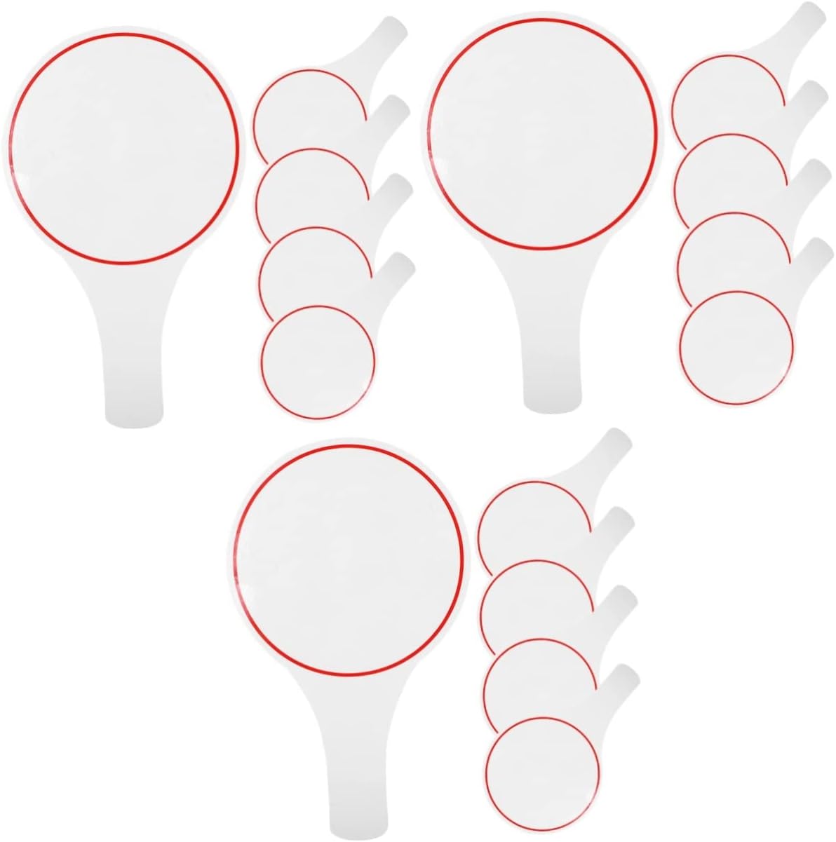 15pcs Writable Dry Erase Scoreboards for Judges Blank Scoring Boards for Voting and Auctions Portable Handheld Whiteboards for Easy Use and Writing