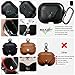 Maxjoy for AirPods Pro 2 Case Leather, Airpods Pro Leather Case Cover with Keychain Airpod Strap Compatible with Apple Airpod Pros 2nd Generation 2023 2022/AirPods Pros 2019 (Front LED Visible), Black