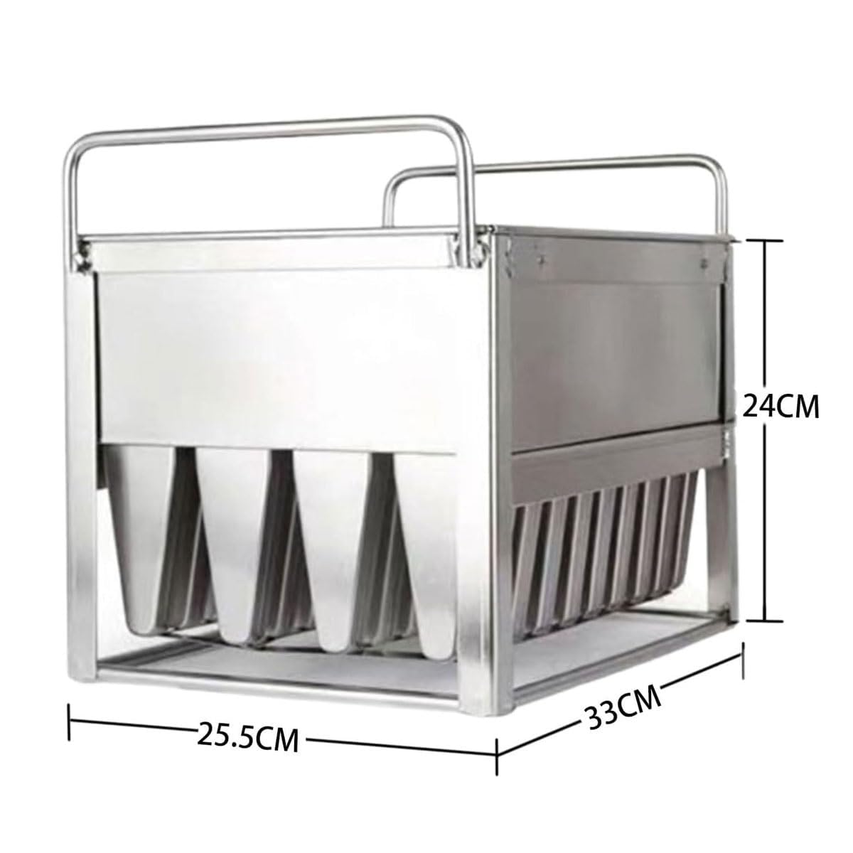 Juego de 40 moldes de helado, moldes reutilizables de acero inoxidable para helados y postres de congelación rápida, moldes trenzados para hacer paletas y paletas