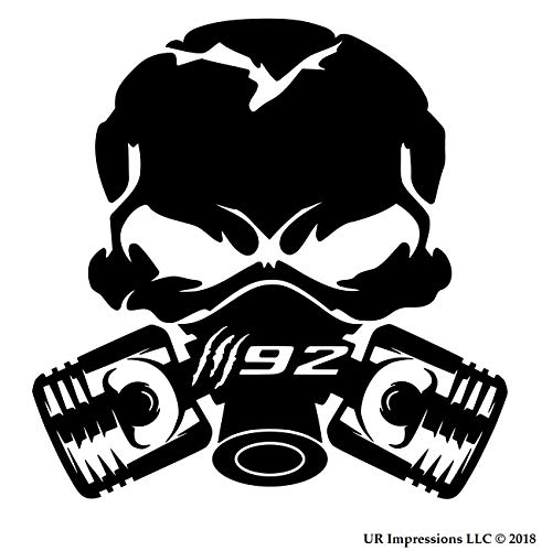MBlk Claw Marks 392 Piston Gas Mask Skull Decal Vinyl Sticker Graphics for Cars Trucks SUV Vans Walls Windows Laptop|Matte Black|5.5 Inch|UR688-MB