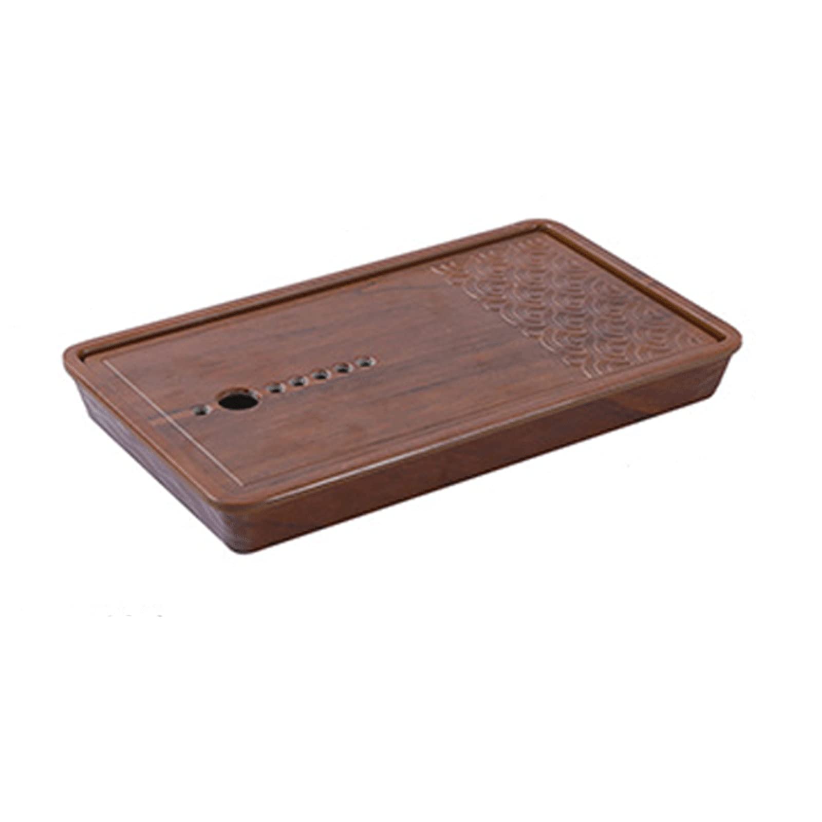 Plateau de Petit-déjeuner Plateau de Service rectangulaire, Plateau à thé égouttoir Amovible, Durable et Facile à Nettoyer Plateau