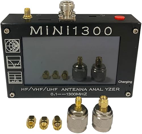 Miniatura 6 de Analizador de antena Mini1300 actualizado 0.1Mhz  1300MHz con kits de calibración SMA Analizador de red vectorial Multitester Carcasa de aluminio