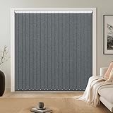 LazBlinds Room Darkening Vertical Blinds Replacement Slats – Polyester Fabric for Sliding Glass Door, Patio & Windows, 82.5