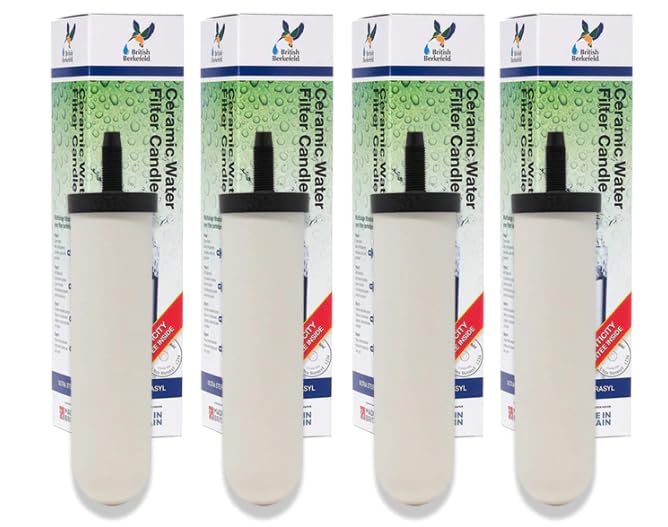 LOT POUR 6 MOIS X 4 CARTOUCHES BRITISH BERKEFELD ULTRA STÉRASYL certifiée NSF POUR FILTRE À GRAVITÉ