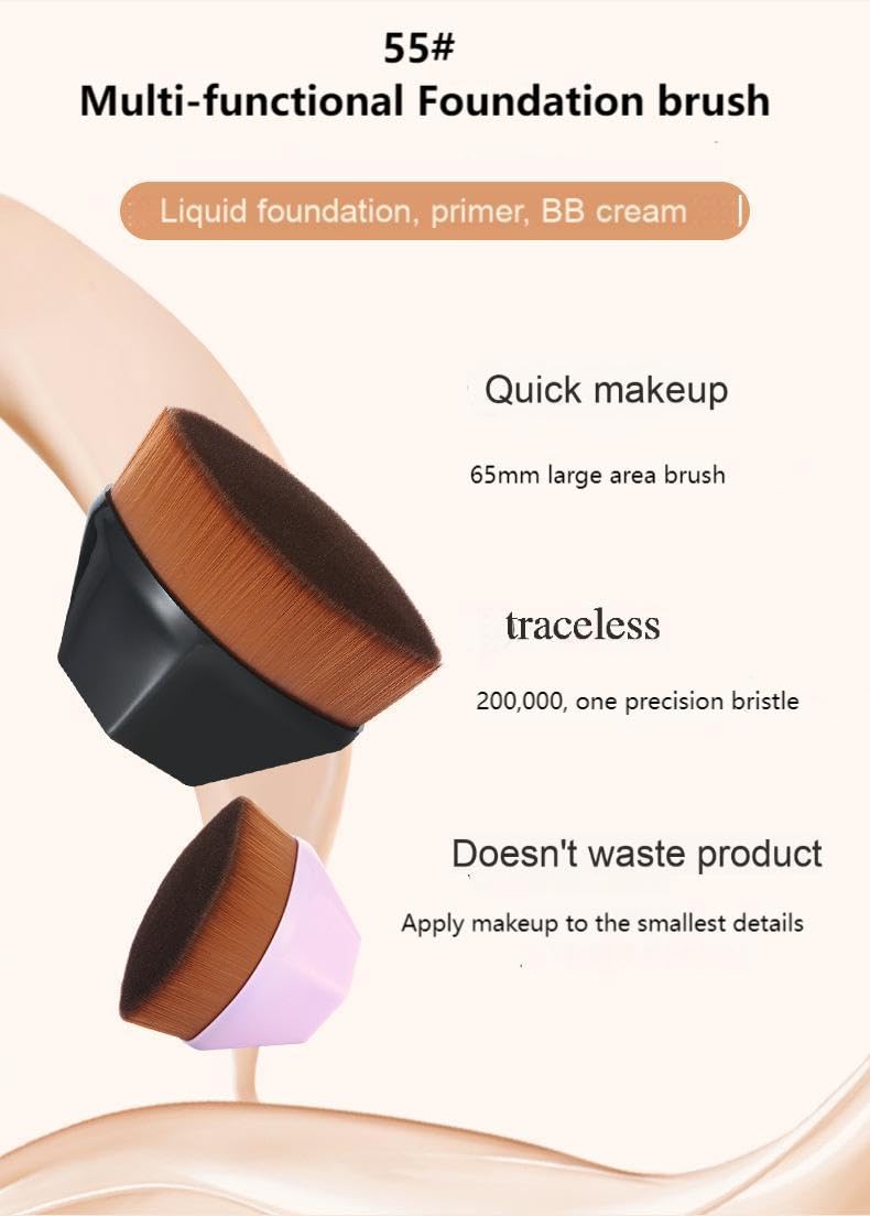 Professional Multipurpose Makeup Brush, Foundation brush?Concealer, Contouring & Highlighting.with Ergonomic. Travel-Friendly box,Powder, Cream Makeup, Beginners & Pro Artists (Black)
