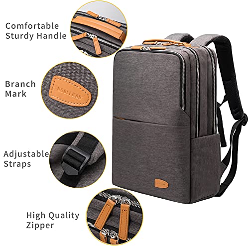 Nobleman Laptop Backpack For Women & Men, Waterproof School Backpack, Travel Bag Business Computer Backpacks15.6 Inch Daypack, Usb (Gray Plus) #TOP5