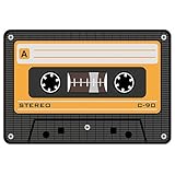 Farbe: Mehrfarbig Rockbites Design Z886030 Tape Mousepad gelb Musikkassette, Mehrfarbig