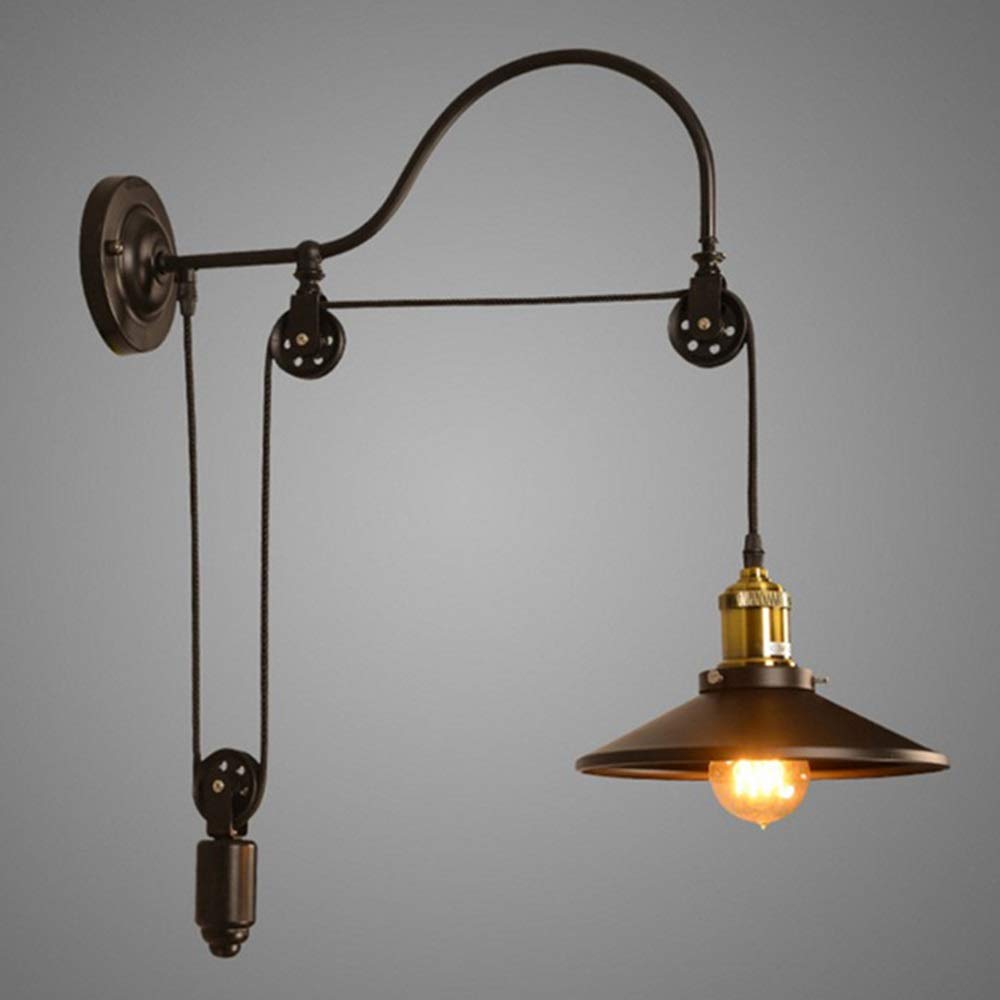 Lámpara de pared de bronce rústica para iluminar pasillos oscuros y zonas de paso 8