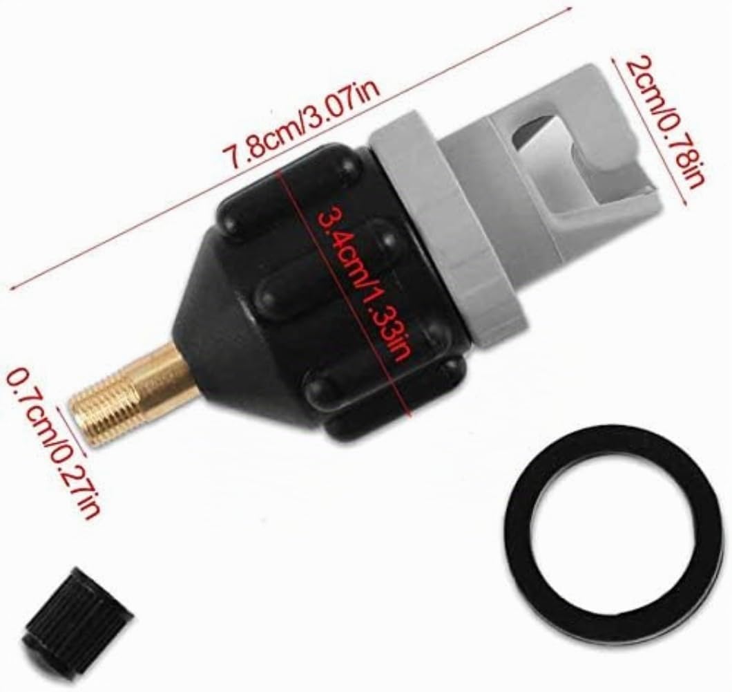 anso Adaptador de paleta de surf, bomba de kayak, compresor inflable, accesorios de válvula de conmutación para barco