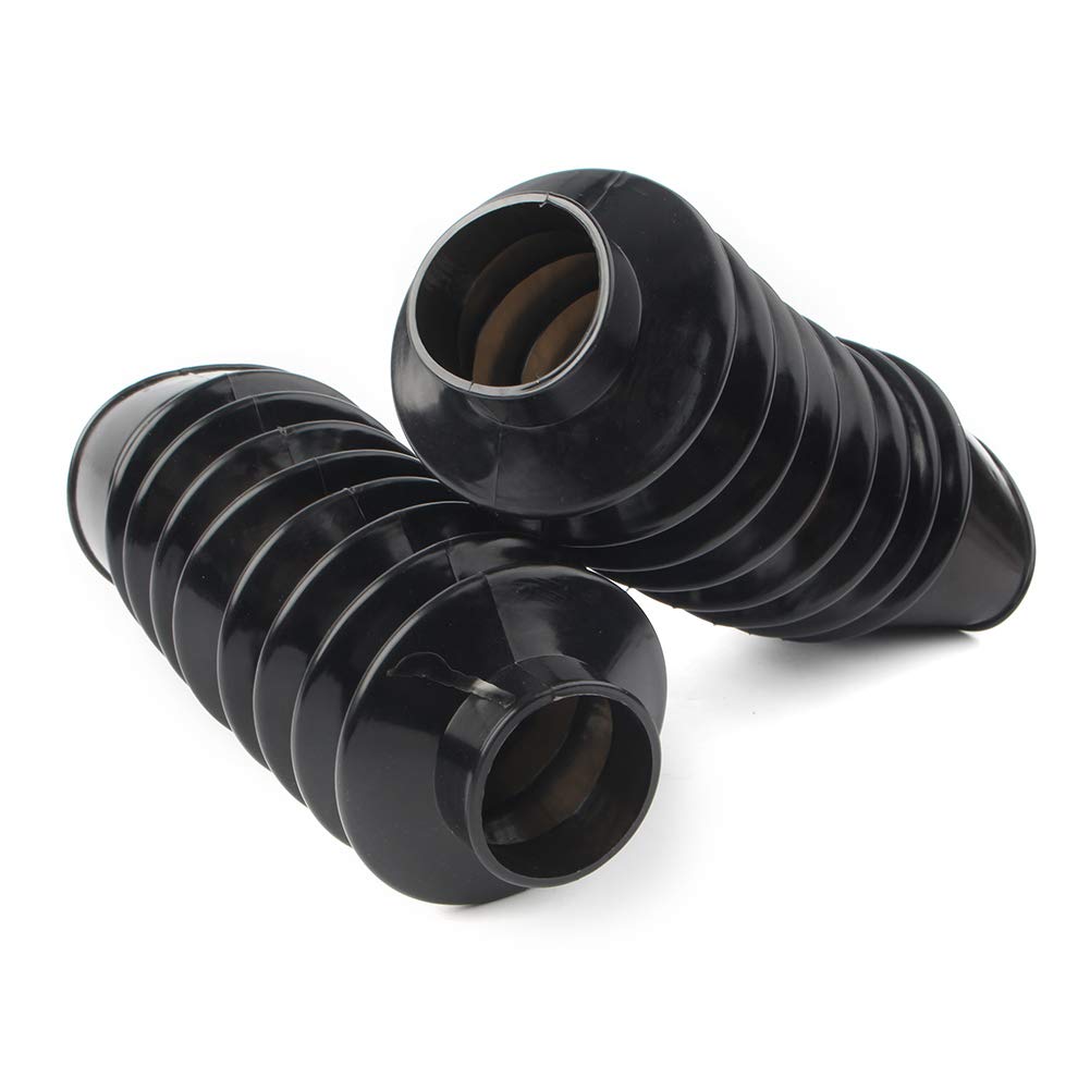 Gabeldeckel Motorrad Passend für Harley Davidson Softail FXST Dyna FXDWG FXWG Motorrad-Vordergabelstiefel Gators deckt Gummi ab