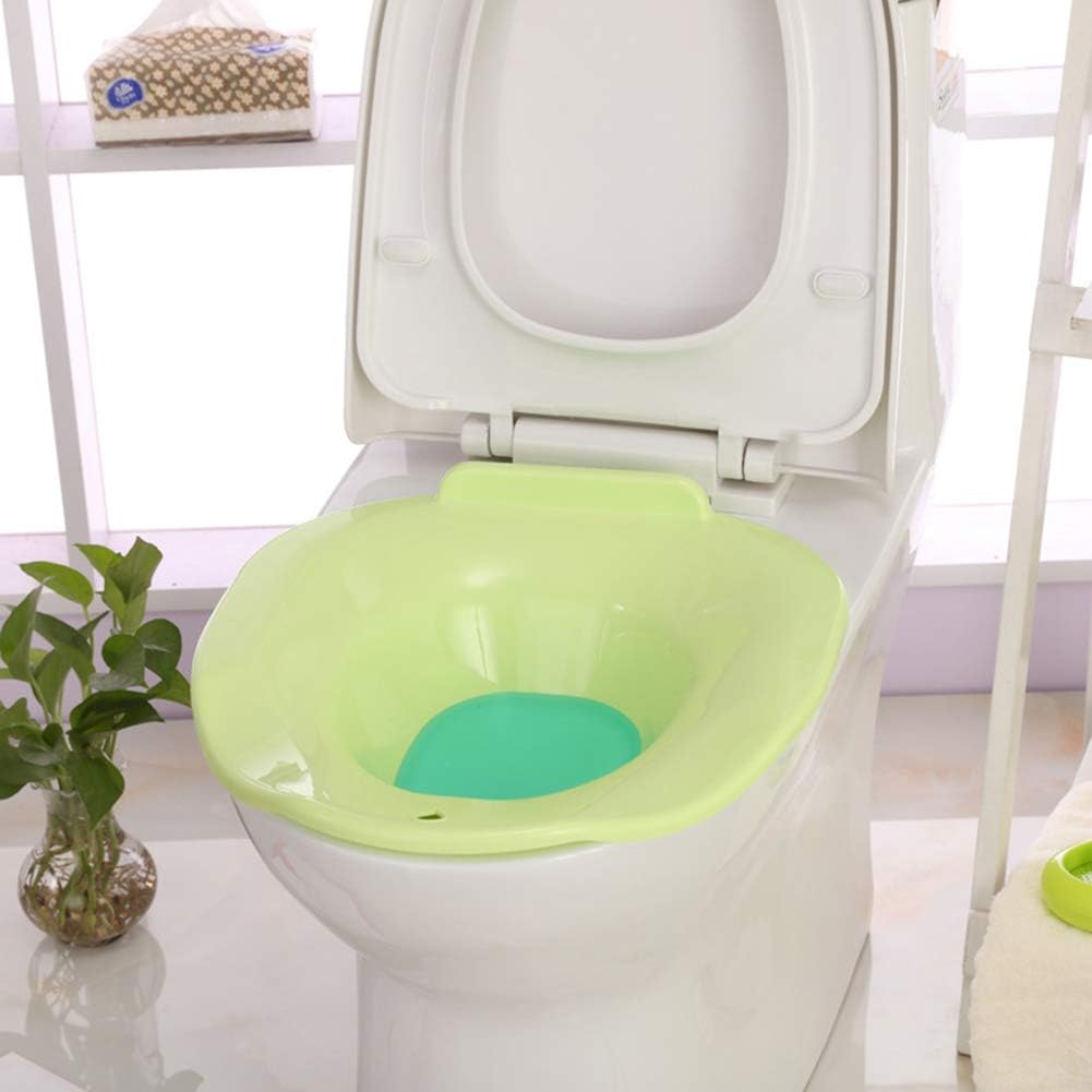 HGDM Soothic Sitz Bath for Over Toilet Bowl, Postpartum Perineum Care, Hemorrhoid Treatment, Yoni Steam Seat, Elongated, Round, Commode, Bidet, Universal Fit,White : Health & Household