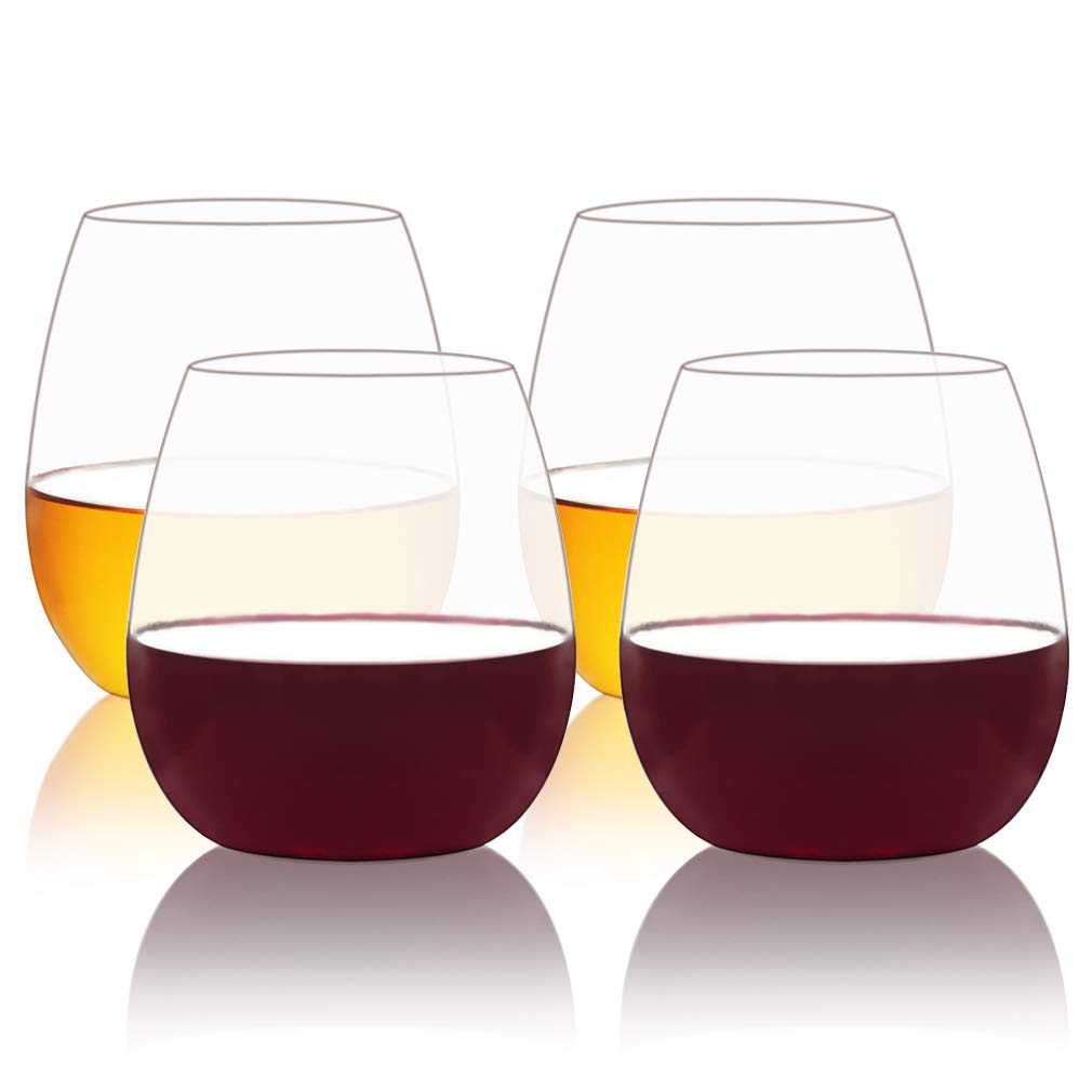 Verres à eau incassables en Tritan sans BPA lot de 4 de 530ml