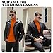 KGGEOO Men's Turtleneck Casual Basic High Neck Long Sleeve T Shirts Half Neck Lightweight Pullover Sweater Orange
