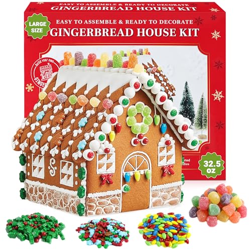 Gingerbread House Kit - DIY Christmas Decorating for Kids &