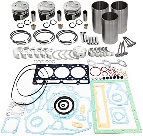 D1105 Overhaul Rebuild Kit Compatible with Kubota D1105 Engine KX41 KX36-2 KX41-2 U25S Excavator F2400 F2560E F2880 F2680E B1750D B1750E Tractor Replacement Parts