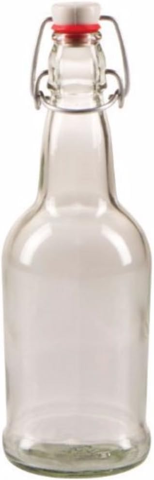 500ml (16 oz.) Clear Flip-cap Bottles, 12 Pack