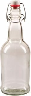 MHB KZ-YU8X-J5FY 500ml (16 oz.) Clear Flip-Cap Bottles, 12 Pack