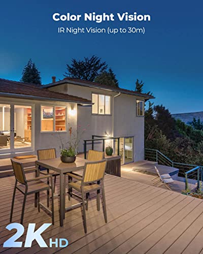 Reolink Duo Outdoor Camera 4 Mp Wireless - 2K Solar Security Camera Wireless With Dual Lens 150° View, 2.4/5Ghz Wifi, Human/Vehicle Detection, Color Night Vision, Two Way Talk, Motion Only Alert #TOP2