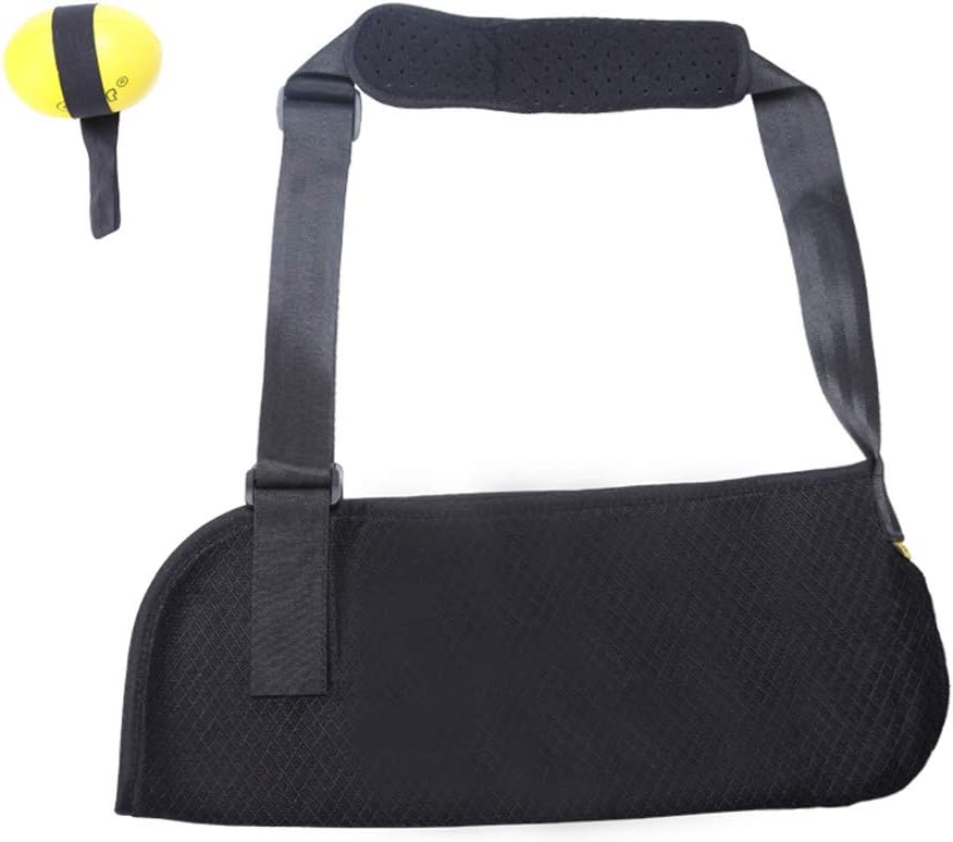 Arm Sling, Adjustable Shoulder Sling, Medical Shoulder Rest for Injured arm/Hand/Elbow - Black,L-Left