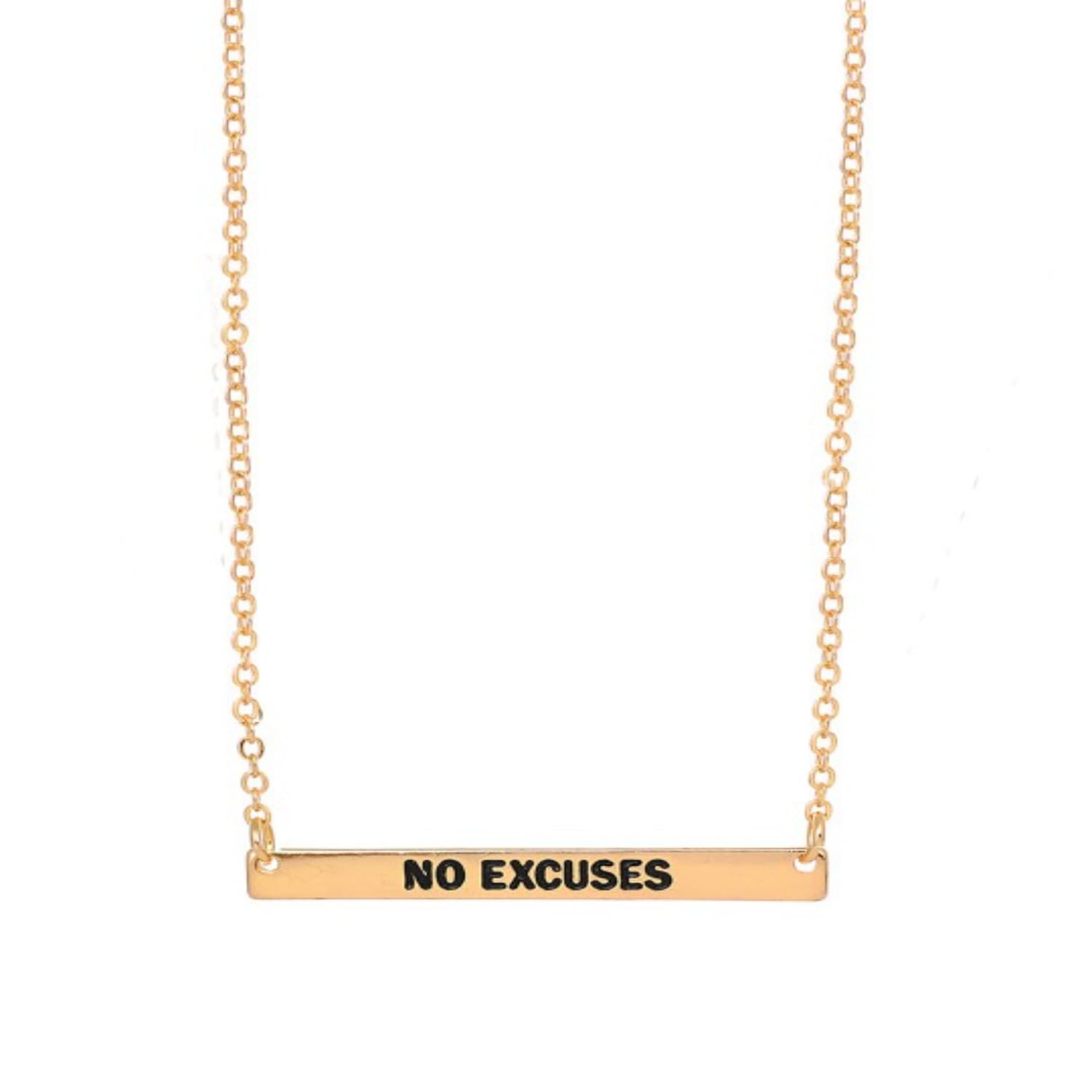 "No Excuses Engraved Pendant For Women And Girls-image-6