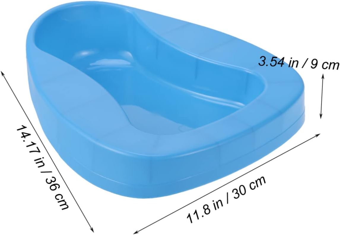 2pcs Thickened Bed Pan for Elderly Care Special Needs Bedpan Toilet Bowl Stool for Men Women Plastic Urine Pots