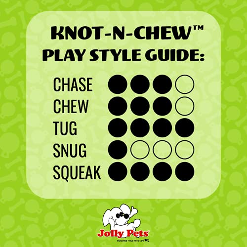 Jolly Pets Knot-N-Chew 3 Knot Squeaker Green/Black Large/X Large, Jtjp043 #TOP2