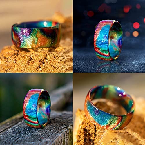 ZHEDALANG Women Colorful Full of Stars Ring, Europe and The United States Acrylic Resin Ring, Hot Ladies Hand Jewelry, Gifts for Ladies Mother Cover