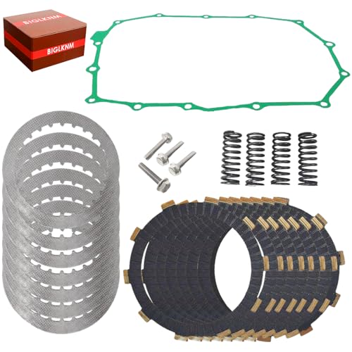 BIGLKNM Clutch Friction Plates Kit & Gasket Fit for 1998-2003 VT750C VT750CD Shadow ACE 750 VT750DC Shadow Spirit 750 VT750CD Shadow ACE 750 Deluxe, Clutch Kit with Heavy Duty Springs Flange Screw