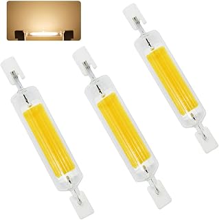 WOENOER 5W R7s Led Bulb 78mm Led Halogen Replacement Bulbs 110-140V 500Lm J-Type T3 Double Ended Light Bulbs Equivalent 75W 360°Beam Angle Landscape Lights LED 3000K Warm White (3pcs)