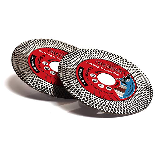 Diapro 2 Pack-4.5" Tile Blade Diamond Porcelain Blade for Cutting and Grinding Porcelain Tile Granite Marble (4.5", 2) by diapro - Used condition - Image 2