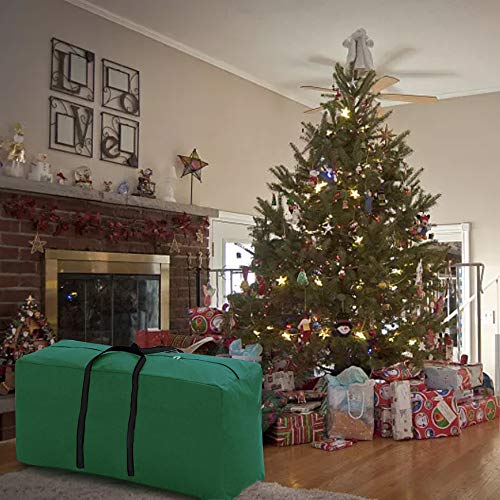 Linkool Outdoor Patio Furniture Seat Cushions/Cover Storage Bag With Strong Zipper And Handles 45.6 X 18.5 X 20 Inches Green Waterproof #TOP5