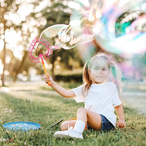 32 Pcs Big Bubble Wands Set 18" Giant Bubble Maker With Tray Bulk  Large Bubble Wands Nice For Outdoor Playtime & Birthday Party & Games,Perfect Outdoor Activity For Any People. #TOP1