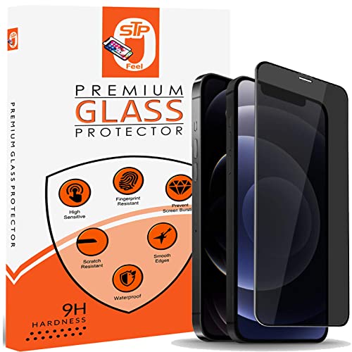 Image of Premium Privacy Tempered Glass Screen Protector For iPhone 12 /12 Pro with Edge to Edge Coverage and Easy Installation kit