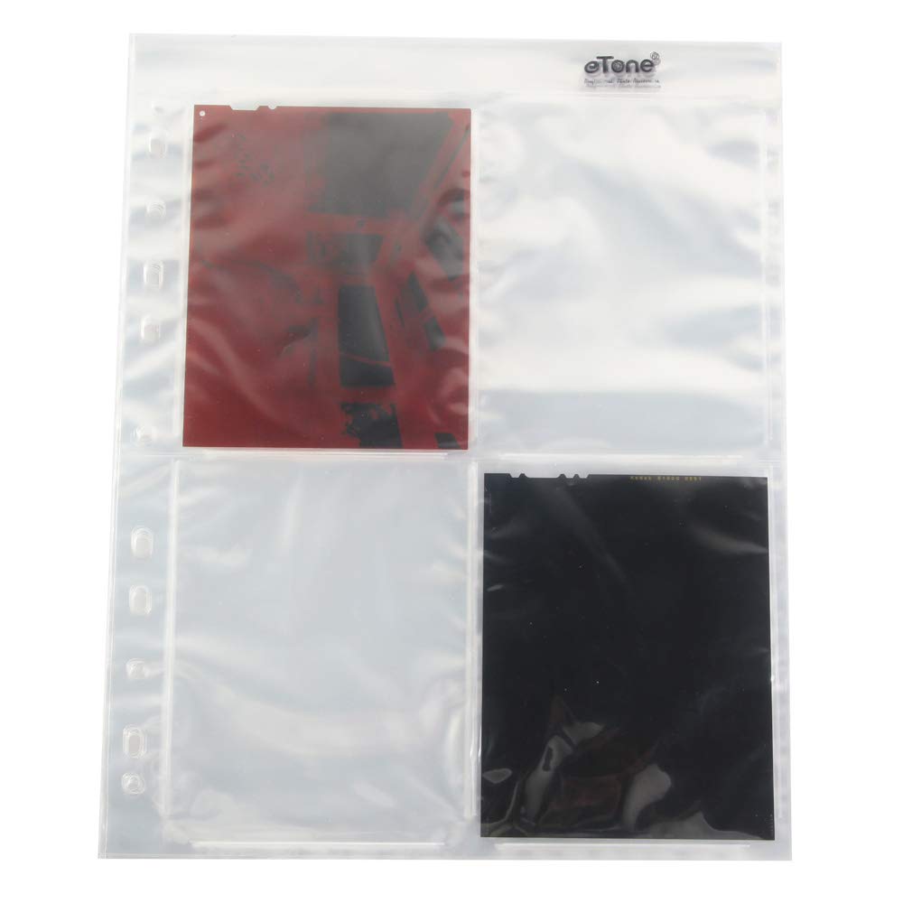 eTone 50 fogli per archiviazione, 10 x 12 cm, per conservare pagine negative (50 x 45)