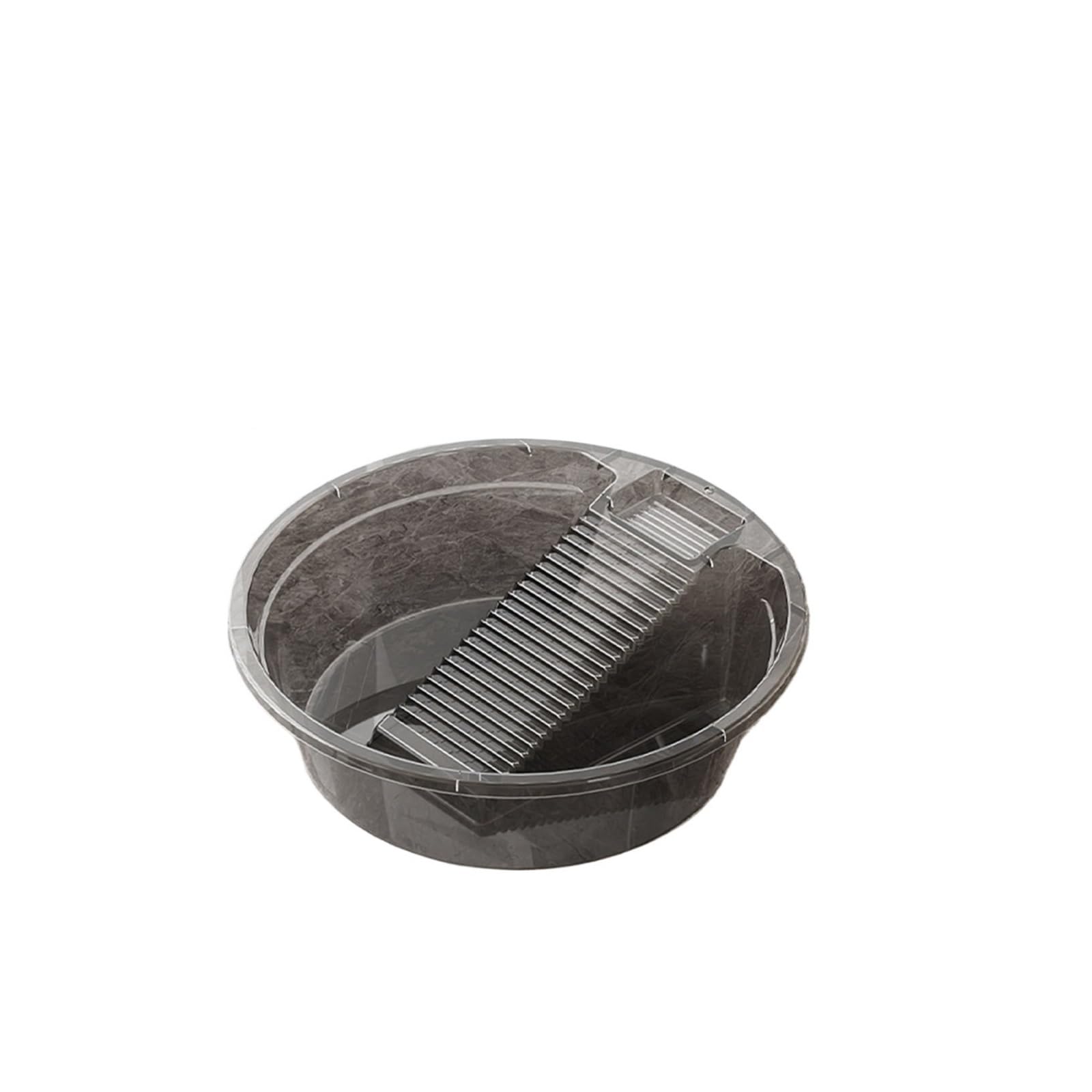 Antislip Washboard Basin Large Size Integrated Plastic Laundry Tub with Clothesboard Thickened Washing Multi-Function Basin(Black)