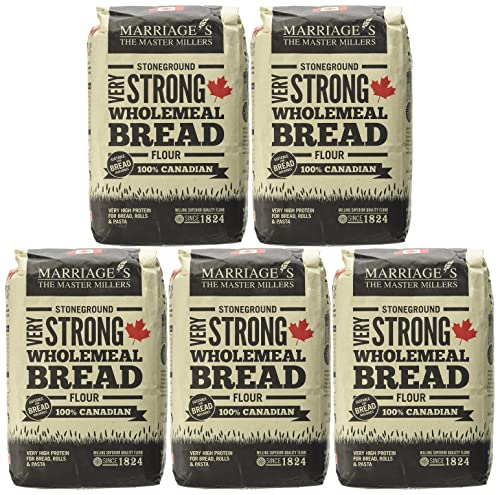 Marriages Canadian VERY Strong Wholemeal Bread Flour 1.5kg (Pack of 5)