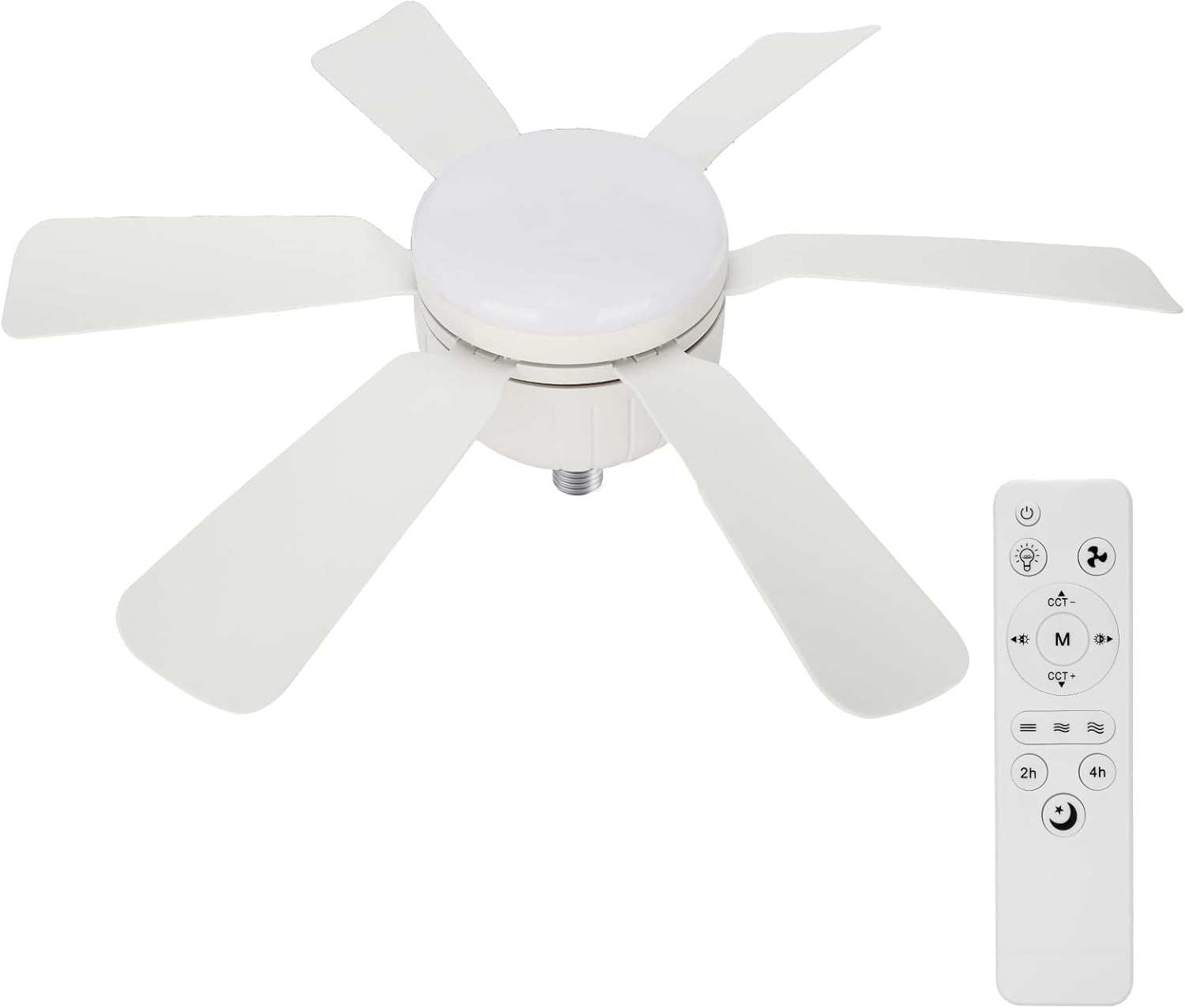 Ceiling Fans with Lights and Remote Control, E26 Base, 3 Fan Speeds, 3 Colors stepless dimming, LED Ceiling Light for Bedroom, Living Room Kitchen, Living Room, Pack of 1