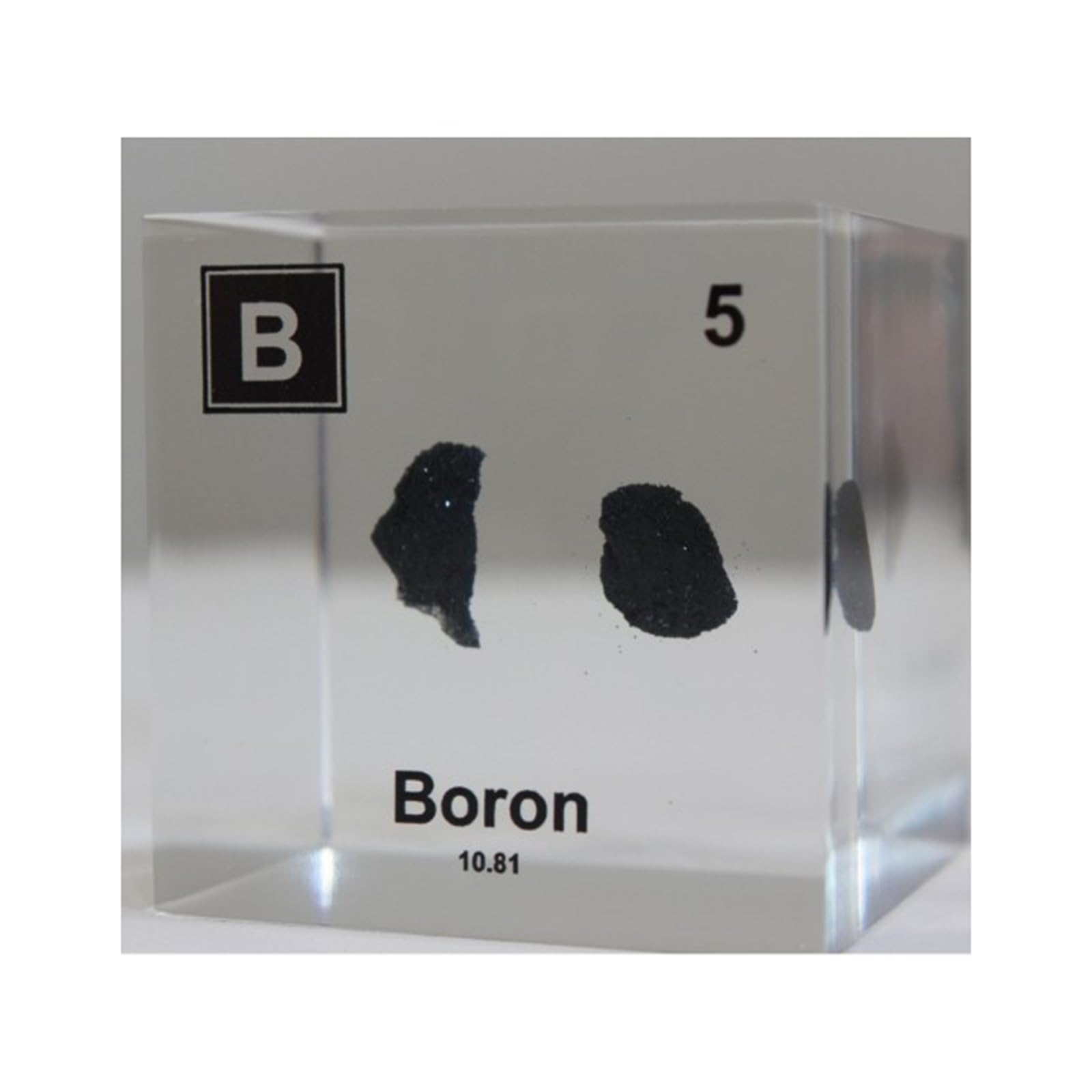 Würfel Elemente 5cm/2in Eingebettet in Kristallklares Lucite-Acryl für Periodensystem Sammlung, Display oder Pädagogische Zwecke-5-B Boron
