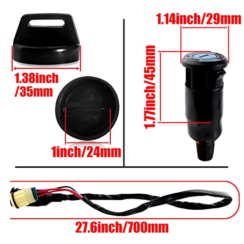 SOAJEE Chave de ignição para Rancher 420 TRX420 Foreman 500 TRX500 520 TRX520