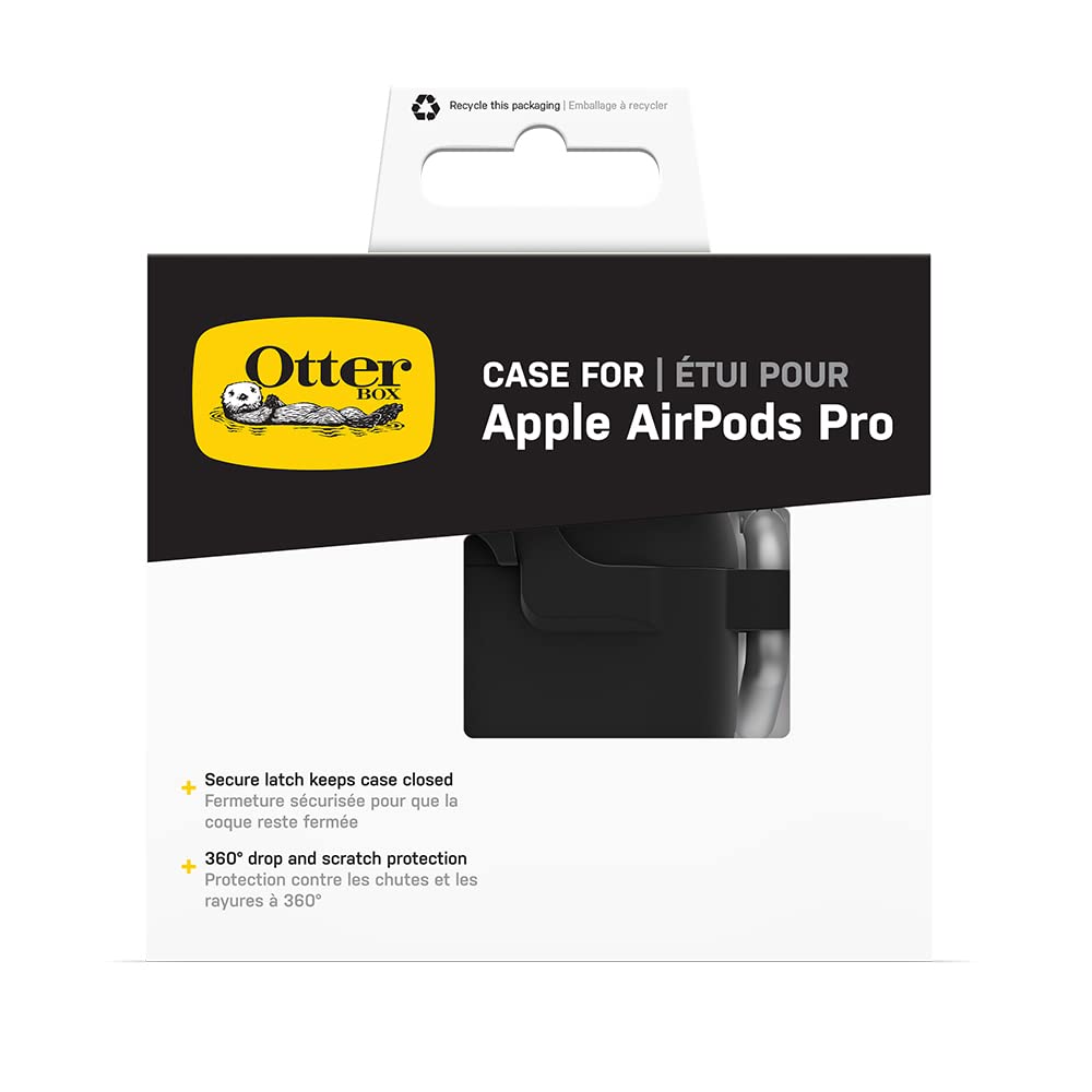 OtterBox Soft Touch Etui na słuchawki AirPods Pro (1.gen / 2.gen) & AirPods Pro 2, Odporny na wstrząsy i upadki, bardzo cienki, odporny na zarysowania futerał ochronny na Apple AirPods, Czarne
