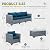 Lviden 4 Piece Wicker Patio Furniture Sets Outdoor Conversation Set PE Rattan Sectional Sofa Couch with Storage Table and Peacock Blue Cushions