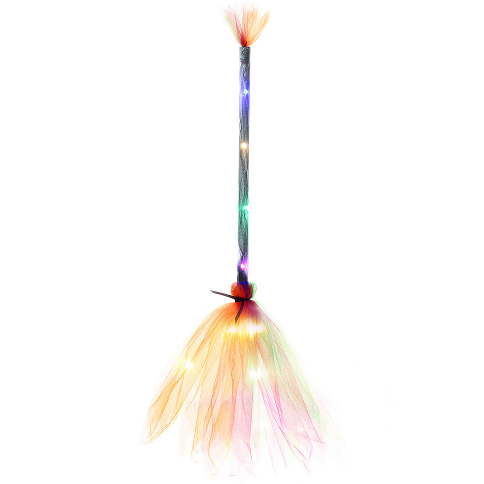 Kalttoy Br05 Yellow Glowing Led Broom Multipurpose Decorative Ornament Household Decoration For Indoor Outdoor Traveling Camping Hiking Halloween Party Supplies