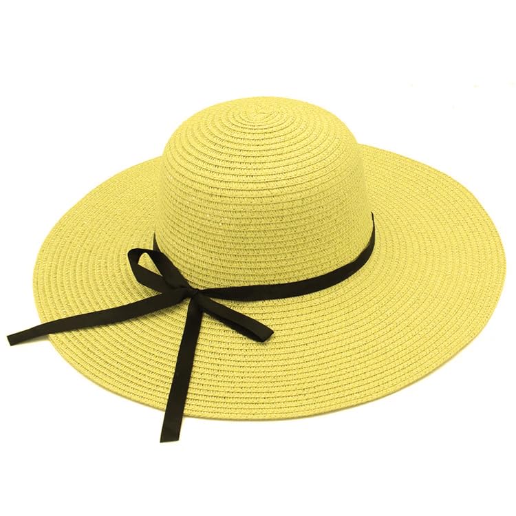 Image of Summer Medium Brim Floppy Beach Straw Hats for Women