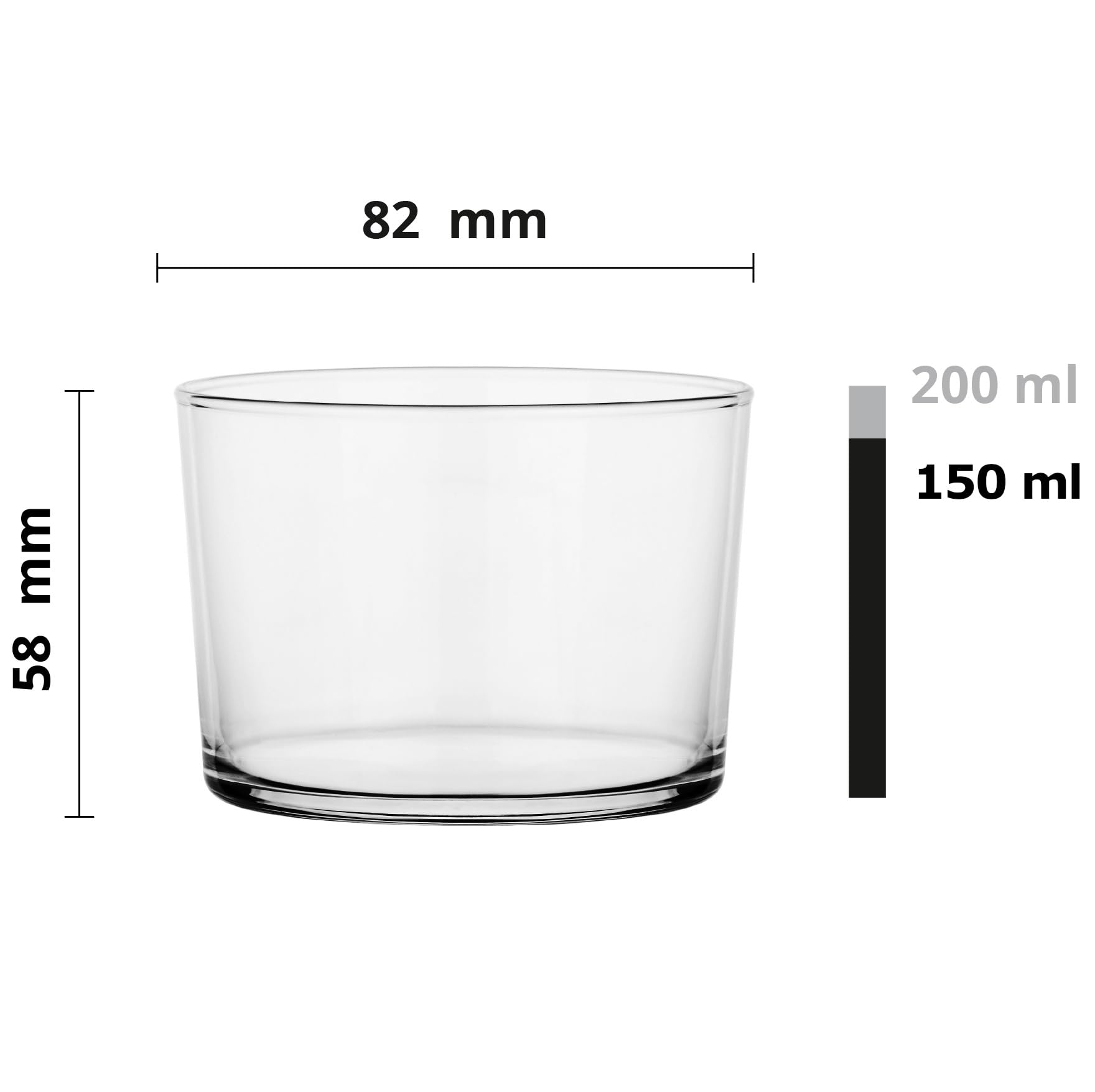 Glasmark KROSNO 1992 Eisbecher Glas 6 Stück 150 ml Eisschale Dessertschale Glasschale Spülmaschinenfest, Durchsichtig (Packung mit 3)