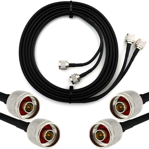 Câble coaxial N mâle 15m jumelé pour résoudre les problèmes de réception de réseau 5G