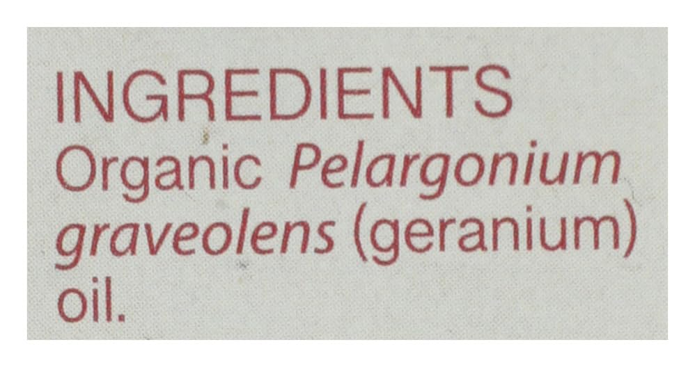 Aceite esencial orgánico de geranio Aura Cacia 0.25 Fl Oz miniatura 2